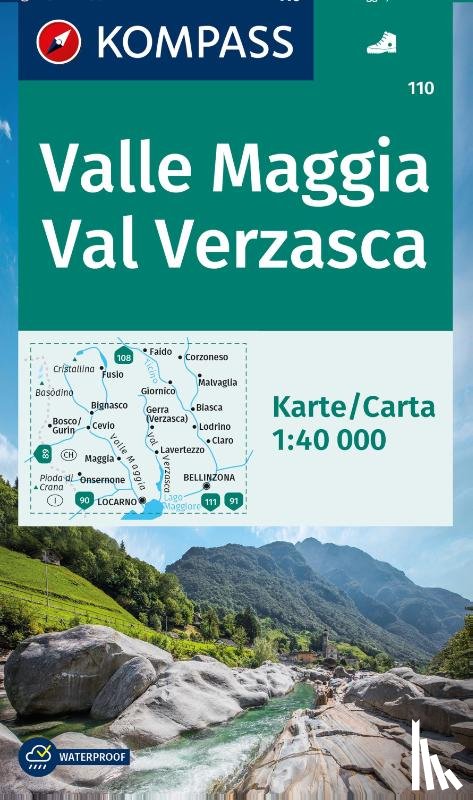  - KOMPASS Wanderkarte 110 Valle Maggia, Val Verzasca 1:40.000
