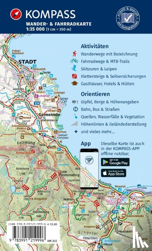  - KOMPASS Wanderkarten-Set 822 Bonn, Siebengebirge, Ahrtal (2 Karten) 1:35.000