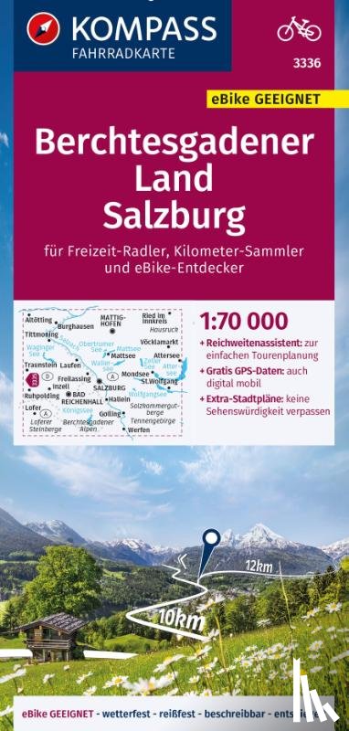  - KOMPASS Fahrradkarte 3336 Berchtesgadener Land, Salzburg 1:70.000