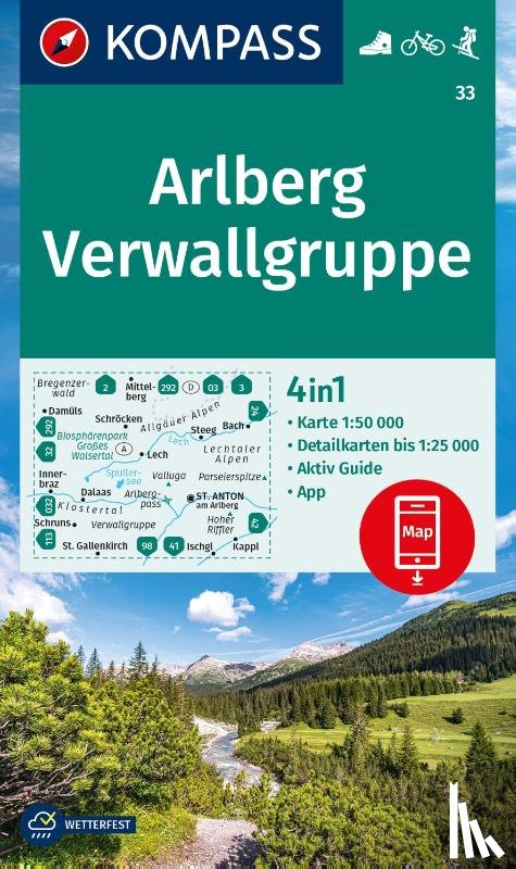  - Kompass WK33 Arlberg, Verwallgruppe