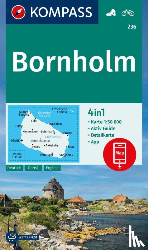  - KOMPASS Wanderkarte 236 Bornholm 1:50.000