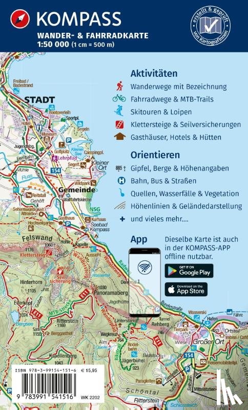  - KOMPASS Wanderkarten-Set 2202 Luxemburg (2 Karten) 1:50.000