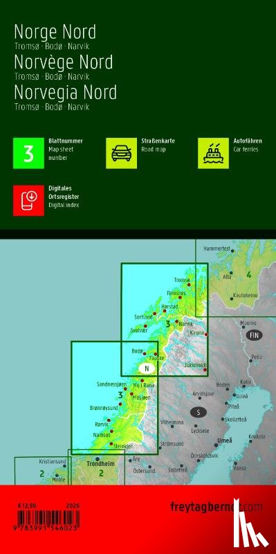  - freytag & berndt Straßenkarte Norwegen Nord, Tromsø - Bodø - Narvik 1:400.000