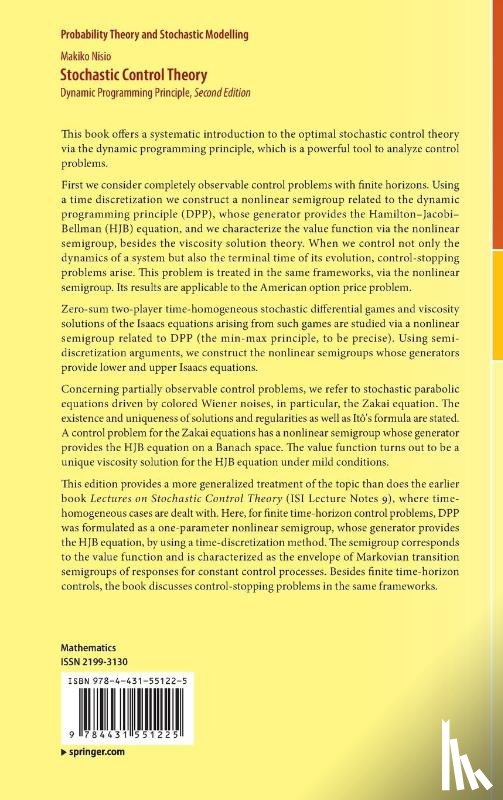 Nisio, Makiko - Stochastic Control Theory