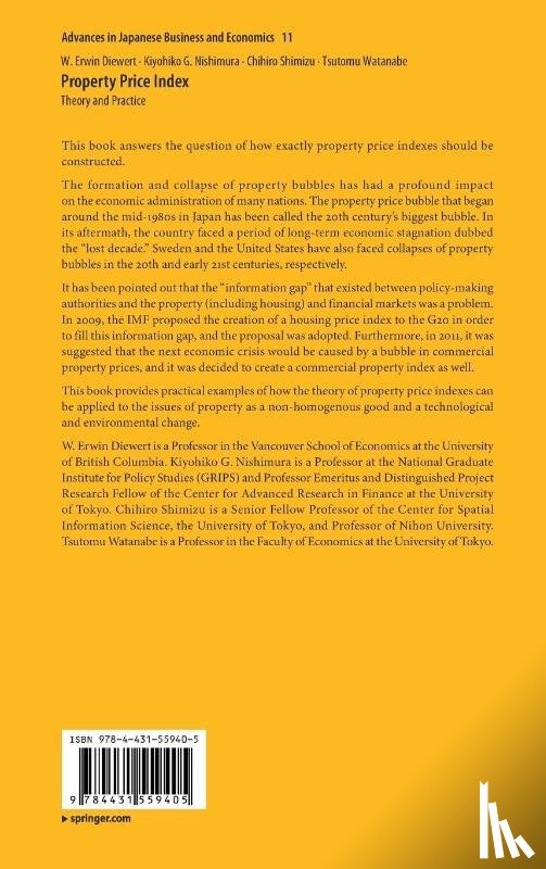 Diewert, W. Erwin, Nishimura, Kiyohiko G., Shimizu, Chihiro, Watanabe, Tsutomu - Property Price Index