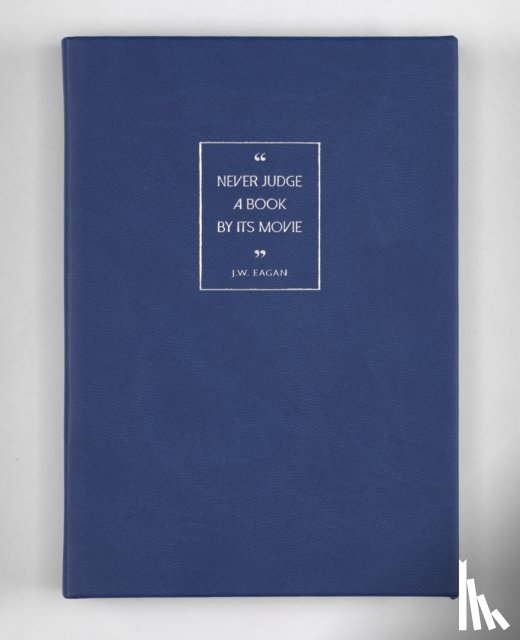 BRITISH LIBRARY GIFT - A6 NB BLUE NEVER JUDGE A BOOK BY ITS MOV