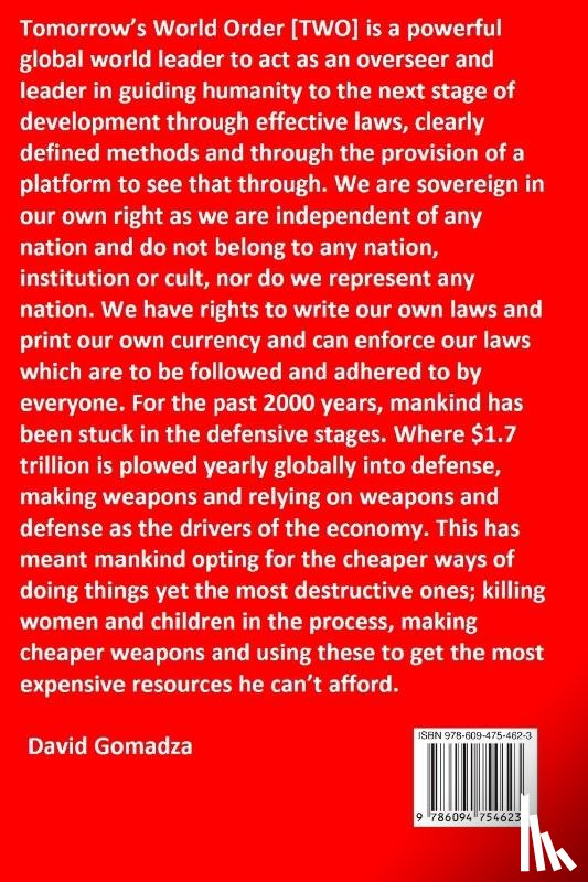 Gomadza, David - Tomorrow's World Order