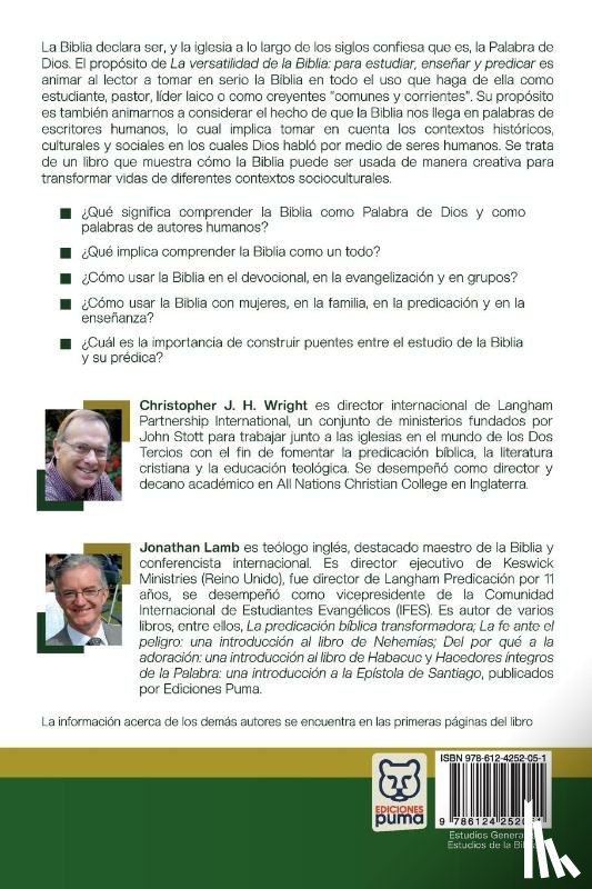  - La Versatilidad de la Biblia
