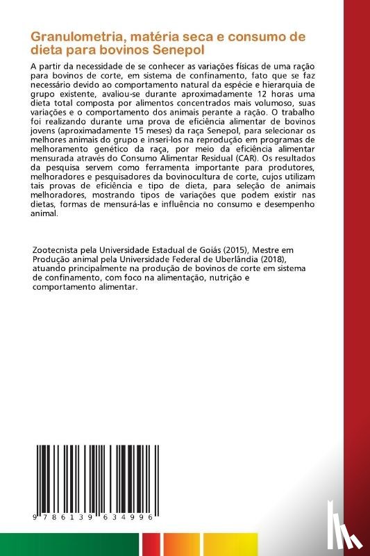 Moraes Lobo, Ulisses Gabriel, Faria, Carina - Granulometria, materia seca e consumo de dieta para bovinos Senepol