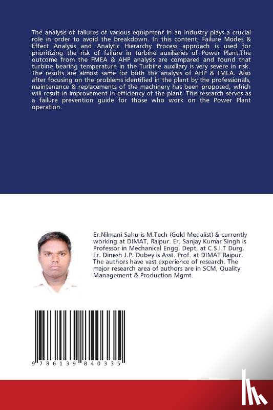 Sahu, Nilmani, Singh, Sanjay Kumar, Dubey, Dinesh J P - Risk Prioritization in Power Plant By Using FMEA & AHP Method