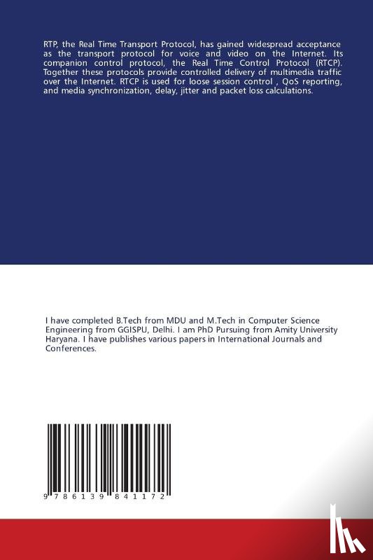 Vijarania, Meenu - Design and Implementation of Real Time Transport Control Protocol