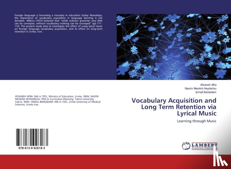 Afra, Afsaneh, Meskini Heydarlou, Nasim, Baniadam, Ismail - Vocabulary Acquisition and Long Term Retention via Lyrical Music