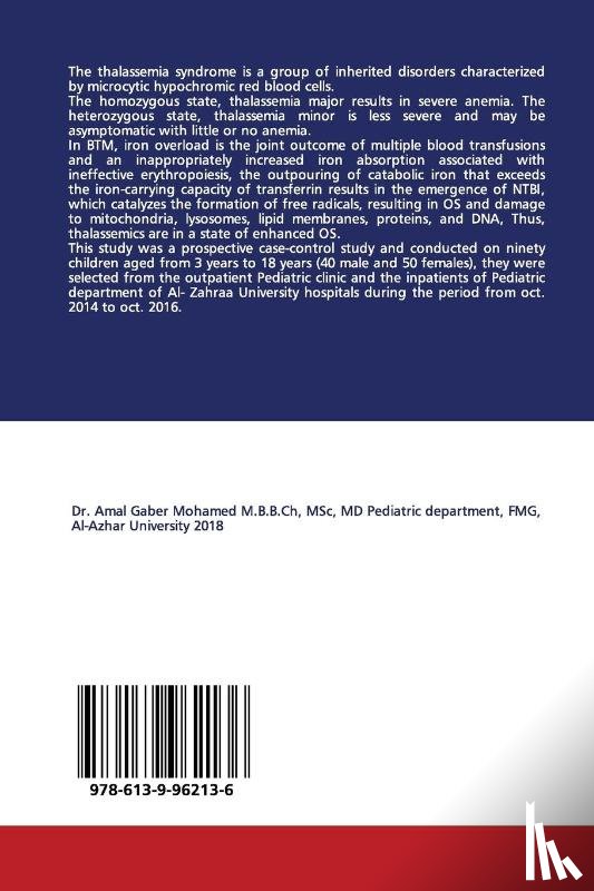 Mohamed, Amal, Seoud, Hoda, Koraa, Soheir - Evaluation of oxidative stress marker, antioxidant enzymes status