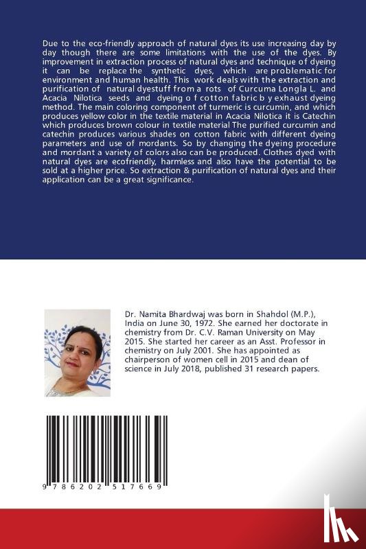 Bhardwaj, Namita, Dadsena, Umakant - Extraction And Characterization Of Some Natural Dyes And Use In Fabric