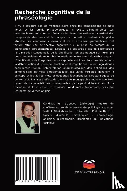 Nuriakhmetova, Julia - Recherche cognitive de la phraseologie