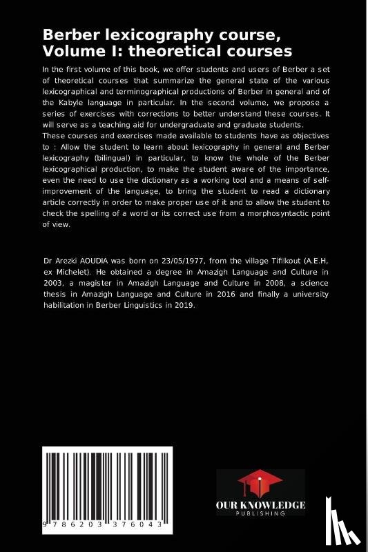 Aoudia, Arezki - Berber lexicography course, Volume I