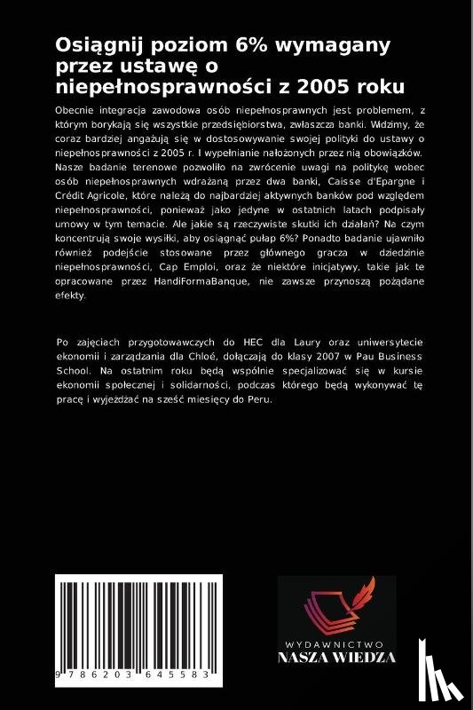 Rincourt, Chloe, Laya Guevara, Laura Matheron - Osiągnij poziom 6% wymagany przez ustawę o niepelnosprawności z 2005 roku