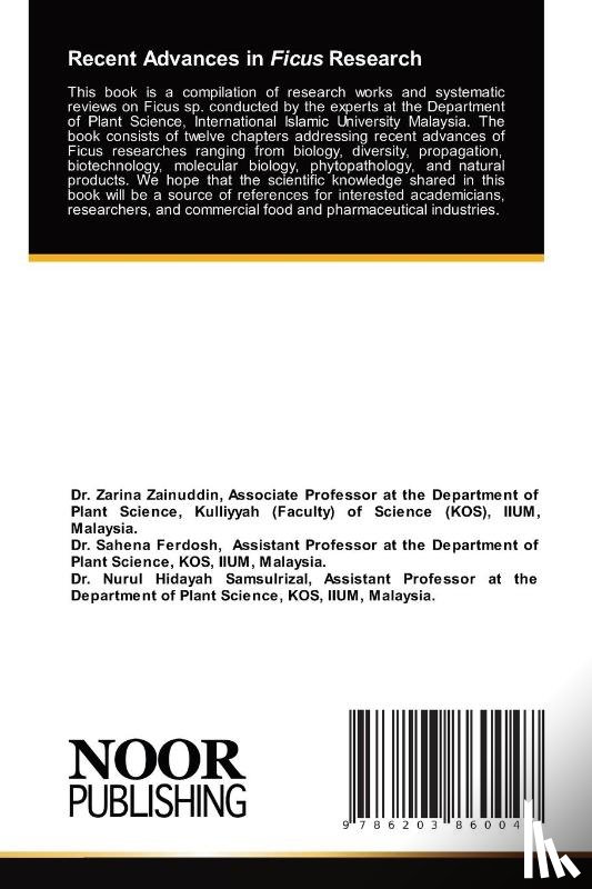 Zainuddin, Zarina, Ferdosh, Sahena, Samsulrizal, Nurul Hidayah - Recent Advances in Ficus Research