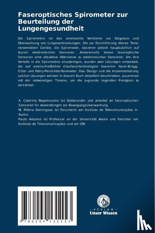 Nepomuceno, A Catarina, Domingues, M Fatima, Antunes, Paulo - Faseroptisches Spirometer zur Beurteilung der Lungengesundheit