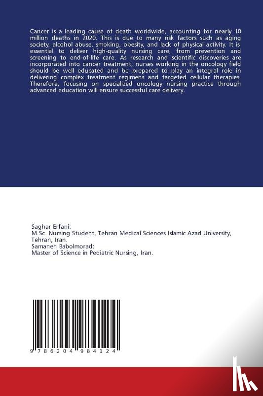 Erfani, Saghar, Babolmorad, Samaneh - A Comprehensive Book on Nursing Care of Cancer Patients