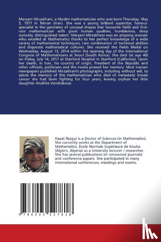 Rezgui, Hayat - Maryam Mirzakhani, the First Woman Ever to Win Top Math Prize