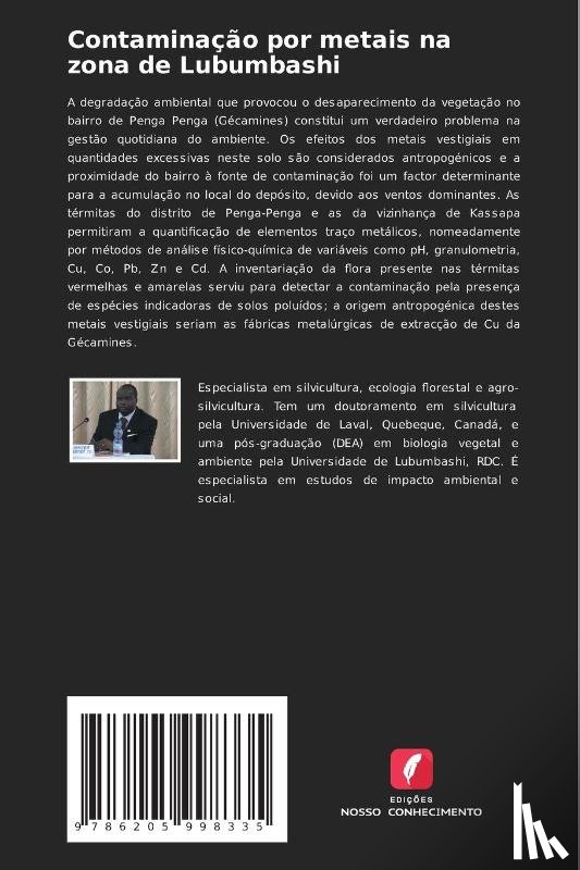 Lubalega, Tolerant - Contaminacao por metais na zona de Lubumbashi