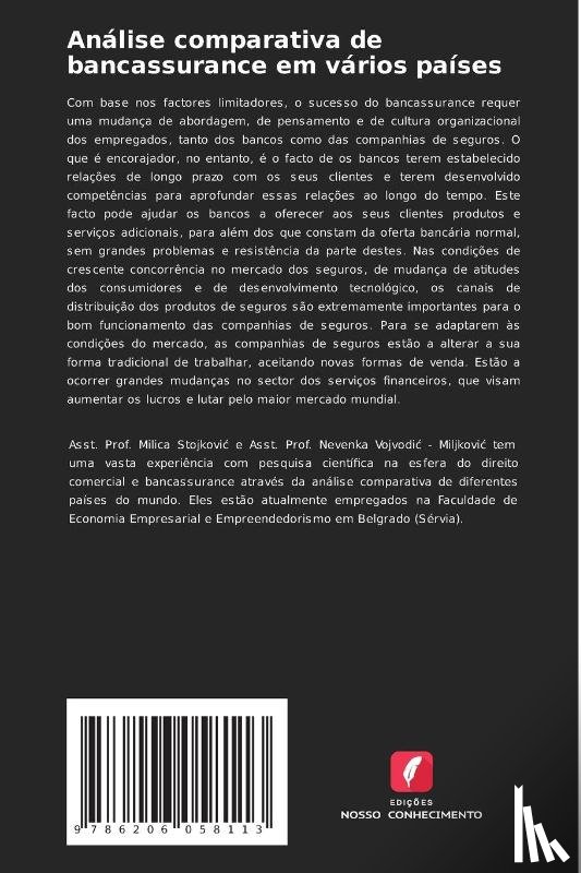 Stojkovic, Milica, Vojvodic - Miljkovic, Nevenka - Analise comparativa de bancassurance em varios paises