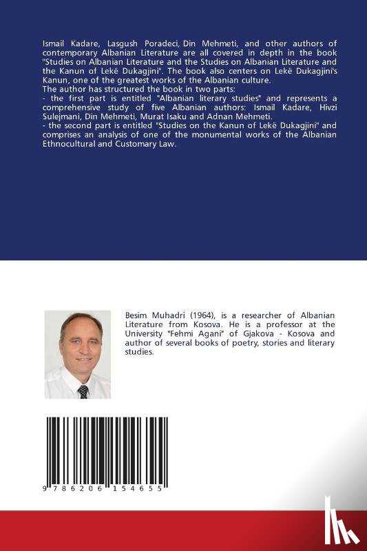 Muhadri, Besim - Studies on Albanian Literature and the Kanun of Lekë Dukagjini