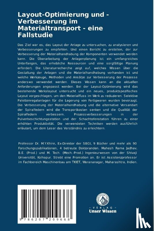 Khire, Mohan, Jadhav, Mahesh - Layout-Optimierung und -Verbesserung im Materialtransport - eine Fallstudie