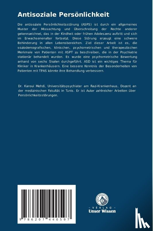 Karoui, Mehdi, Khenfir, Sabeur - Antisoziale Persönlichkeit