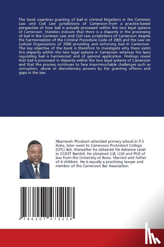 Phrobert Limen, Nkamwah - Bail in the Common Law and Civil Law Jurisdictions of Cameroon