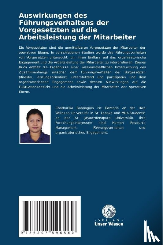 Baanagala, Chathurika, Mahaliyanaarchchi, Rohana P., Fernando, K. G. J. - Auswirkungen des Führungsverhaltens der Vorgesetzten auf die Arbeitsleistung der Mitarbeiter