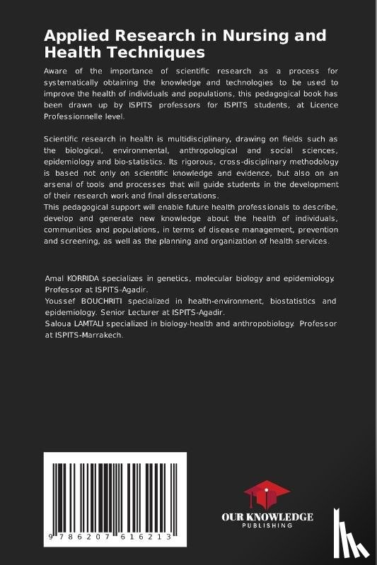 Korrida, Amal, Bouchriti, Youssef, Lamtali, Saloua - Applied Research in Nursing and Health Techniques