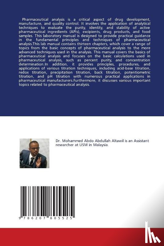 Altawil, Mohammed Abdo Abdullah - Pharmaceutical Analysis Laboratory Manual