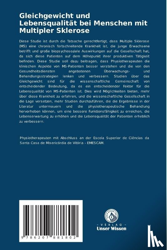 V. Dos Santos Ferreira, Nádia Iara, J. Ferreira, Glesiane, Marotto, Letícia - Gleichgewicht und Lebensqualität bei Menschen mit Multipler Sklerose