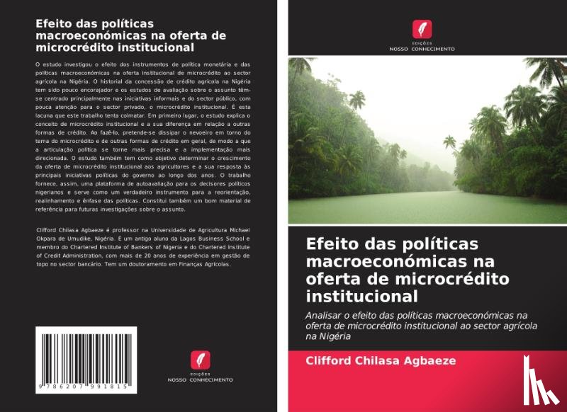 Agbaeze, Clifford Chilasa - Efeito das políticas macroeconómicas na oferta de microcrédito institucional
