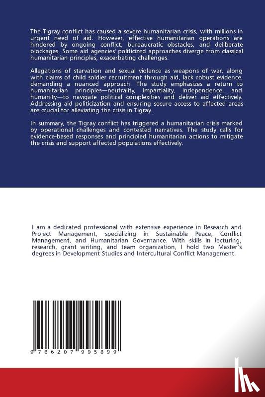 Terfa, Jiregna Tadese - The Humanitarian Crisis in Tigray, Ethiopia: Narratives and Approaches