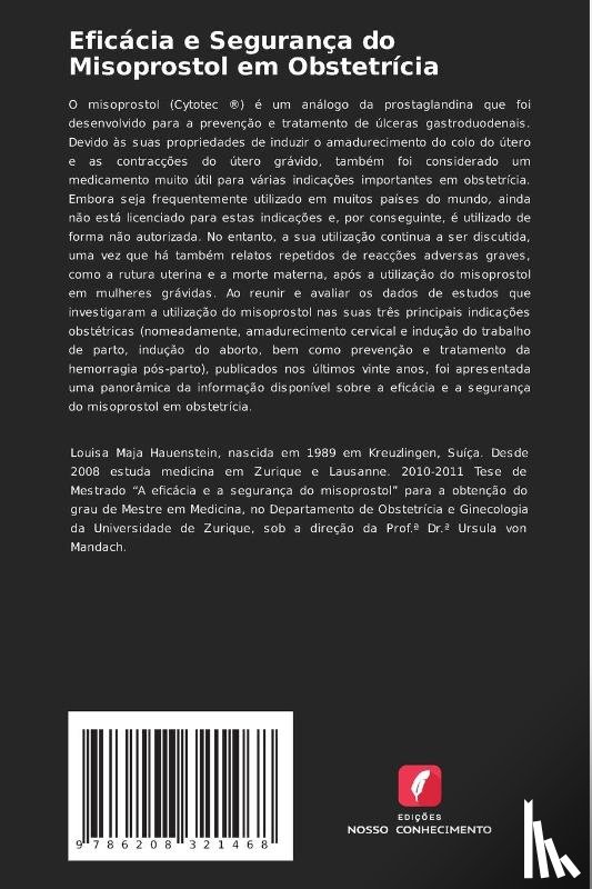 Hauenstein, Louisa Maja - Eficácia e Segurança do Misoprostol em Obstetrícia