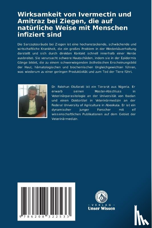 Falohun, Olufarati, Sadiq, Ayinde - Wirksamkeit von Ivermectin und Amitraz bei Ziegen, die auf natürliche Weise mit Menschen infiziert sind