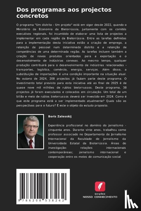 Zalesskij, Boris - Dos programas aos projectos concretos