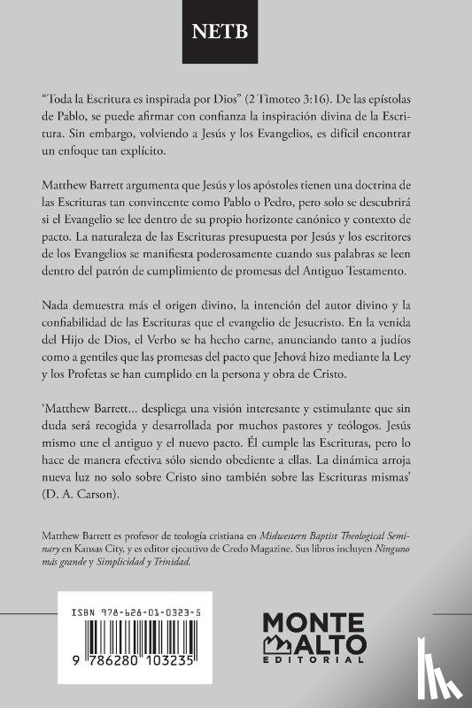 Barrett, Matthew - Canon, pacto y cristología