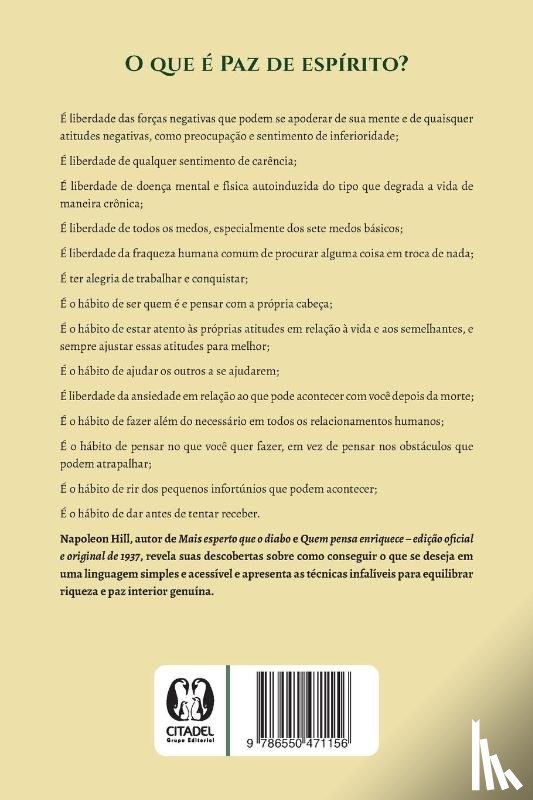 Hill, Napoleon - Como enriquecer com paz de espirito
