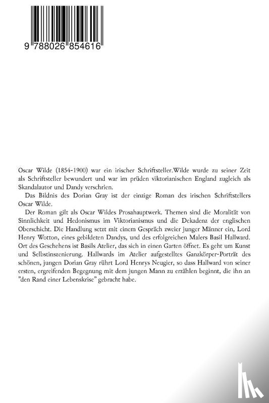 Wilde, Oscar, Zoozmann, Richard - Das Bildnis des Dorian Gray