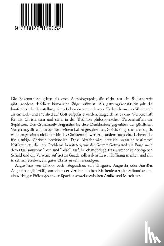 Augustinus, Aurelius, Lachmann, Otto F - Augustinus