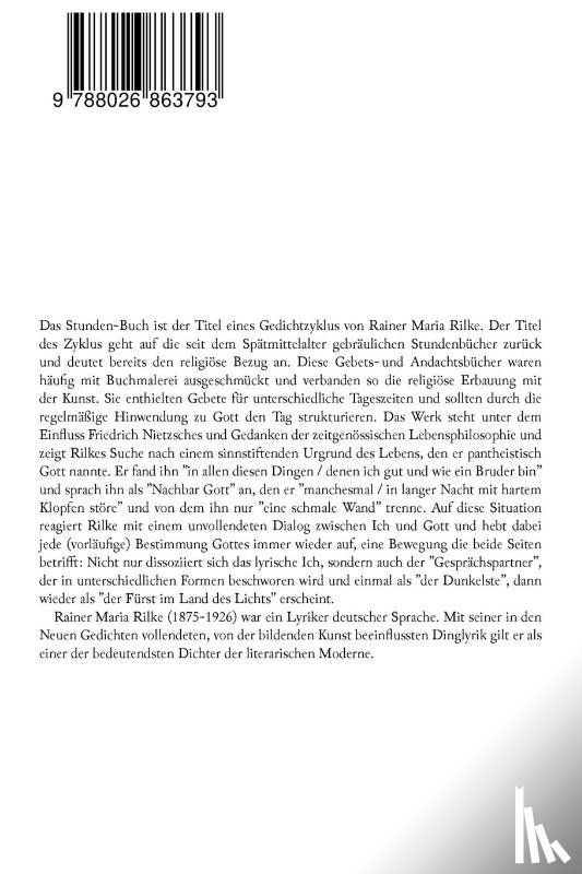 Rilke, Rainer Maria - Das Stunden-Buch