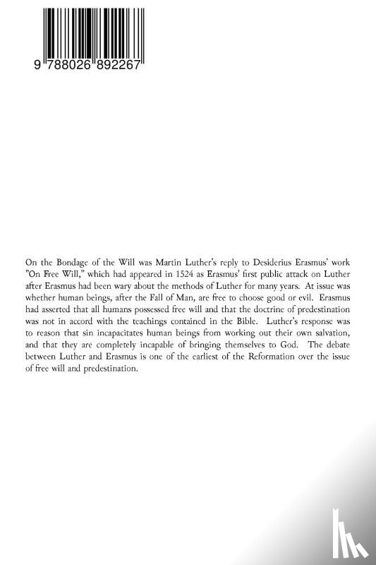 Luther, Martin, Cole, Henry - The Bondage of the Will