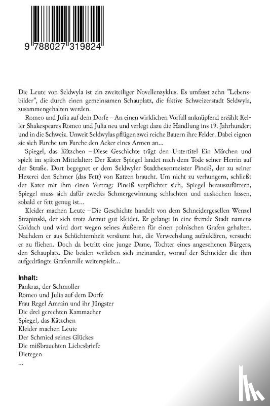 Keller, Gottfried - Die Leute von Seldwyla