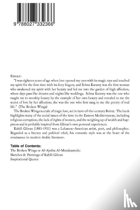 Gibran, Kahlil - The Broken Wings (Illustrated)