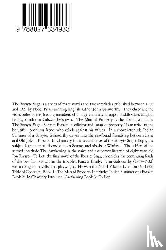 Galsworthy, John - The Forsyte Saga