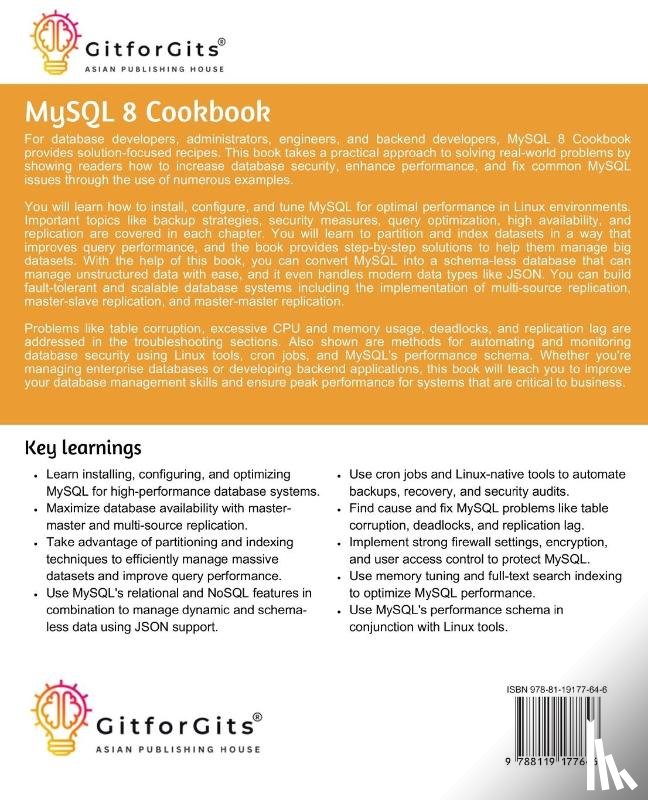 Velos, Kyran - MySQL 8 Cookbook